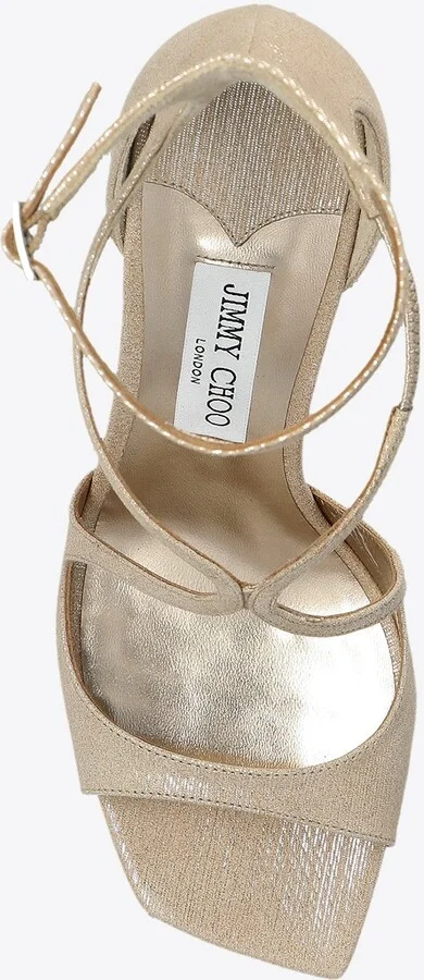 Azia 95 Metallic Leather Sandals - Image 3
