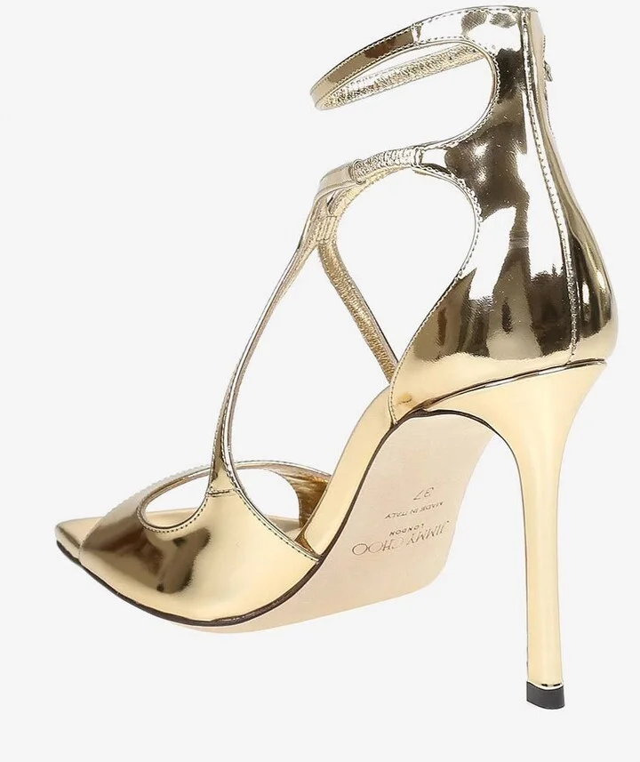 Azia 95 Metallic Leather Sandals - Image 3
