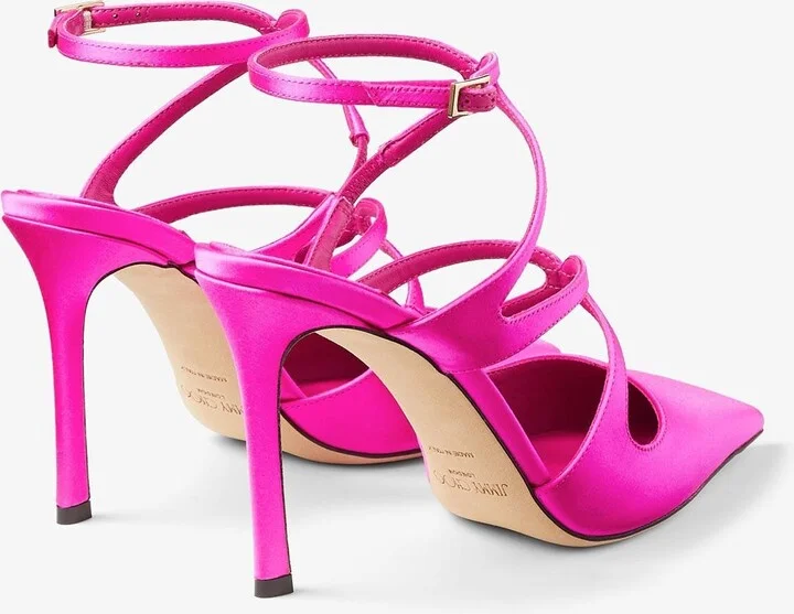 Azia 95 Pointed Pumps in Satin - Image 2