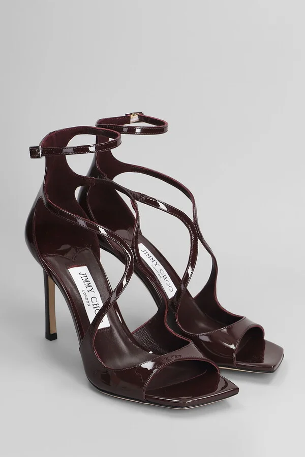 Azia 95 Sandals In Bordeaux Patent Leather - Image 2