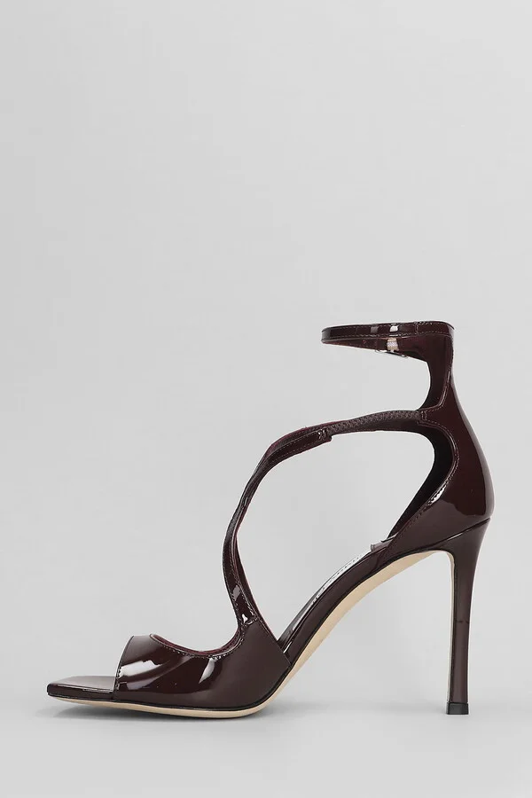 Azia 95 Sandals In Bordeaux Patent Leather - Image 3