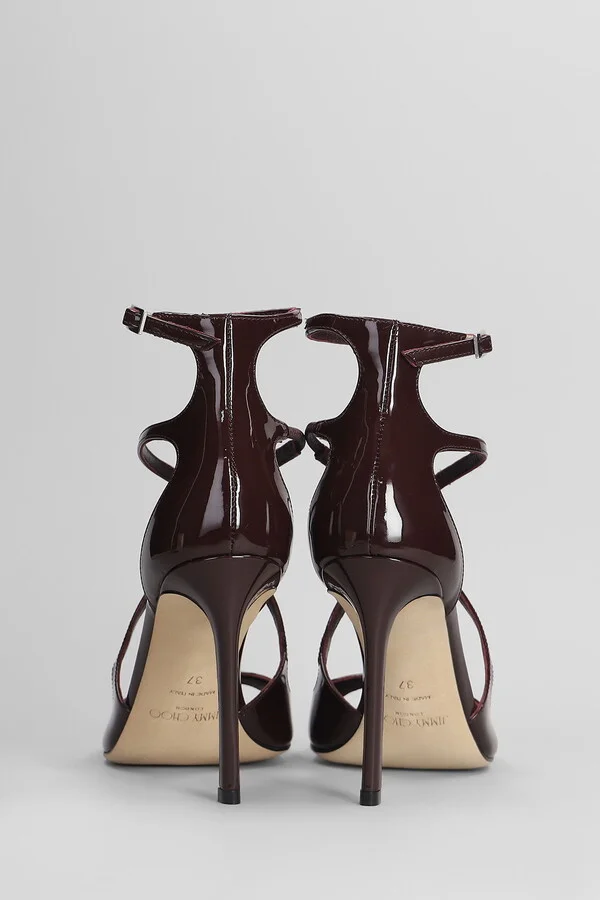 Azia 95 Sandals In Bordeaux Patent Leather - Image 4