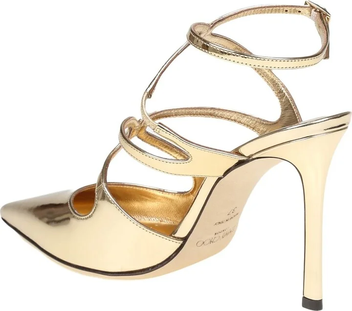 Azia 95 Slingback In Gold Metallic Leather - Image 4