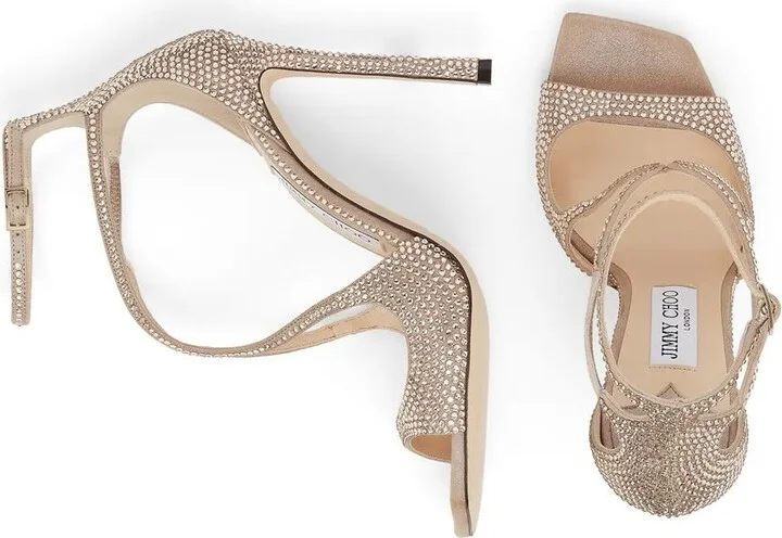 Azia 95mm crystal-embellished sandals - Image 4