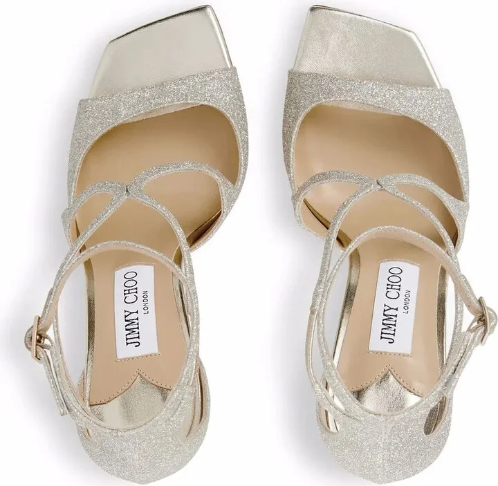 Azia 95mm glitter sandals - Image 4