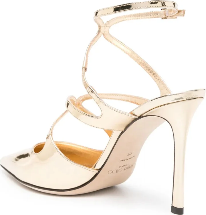 Azia 95mm leather pumps - Image 3