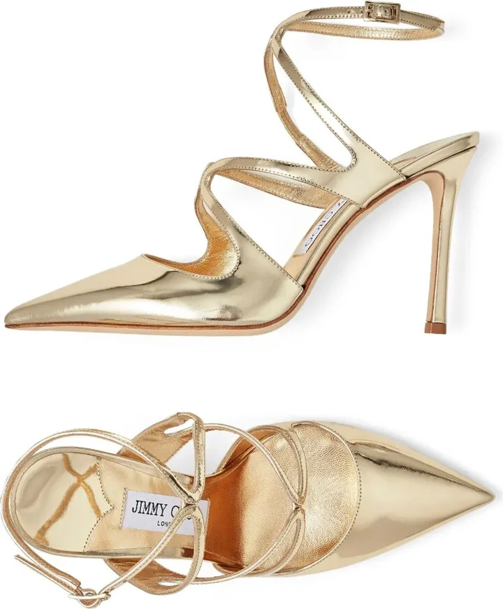 Azia 95mm leather pumps - Image 5