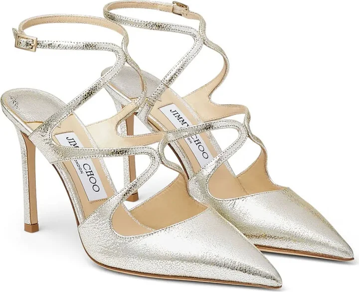 Azia 95mm metallic-finish pumps - Image 2