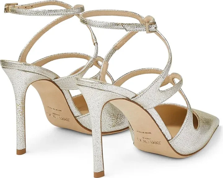 Azia 95mm metallic-finish pumps - Image 3