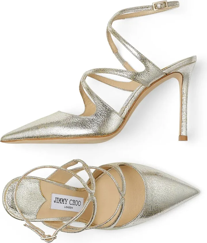 Azia 95mm metallic-finish pumps - Image 4