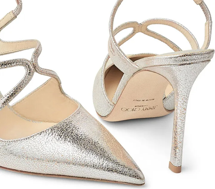 Azia 95mm metallic-finish pumps - Image 5