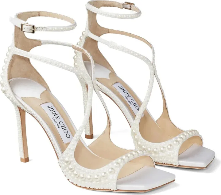 Azia 95mm pearl-embellished sandals - Image 2