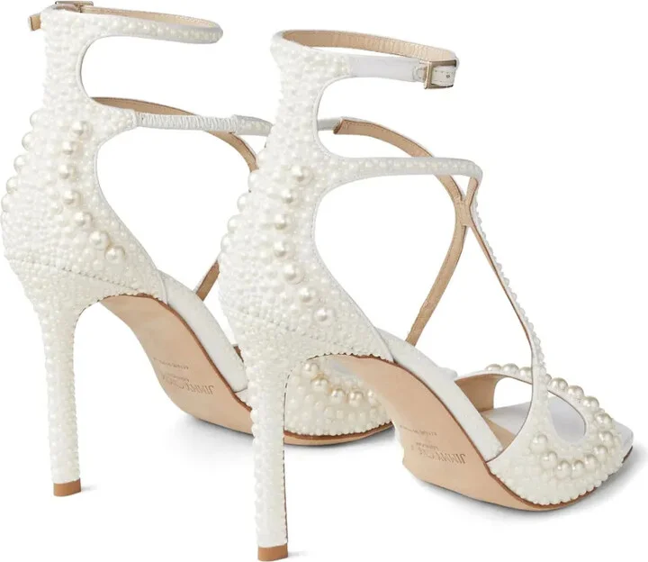 Azia 95mm pearl-embellished sandals - Image 3