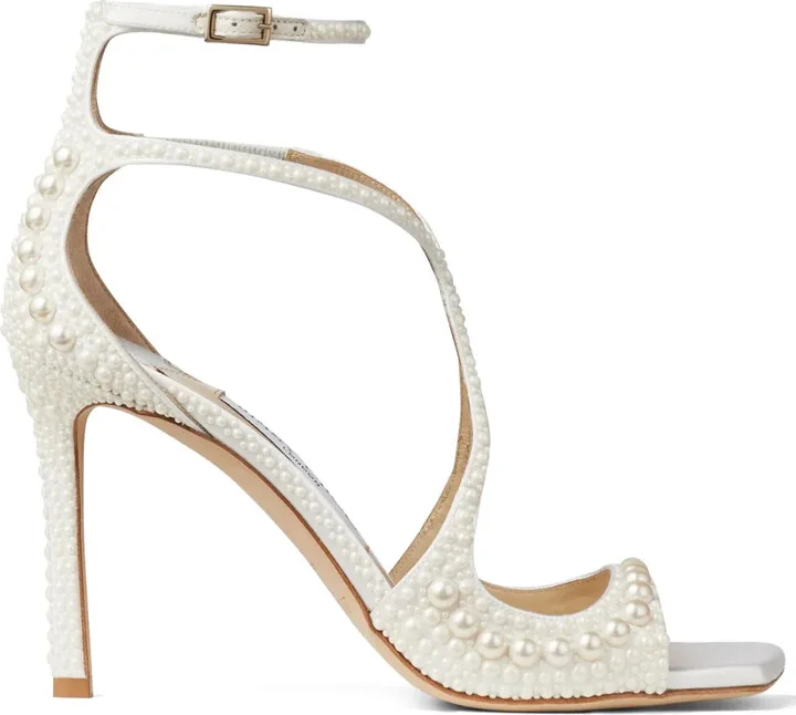 Azia 95mm pearl-embellished sandals