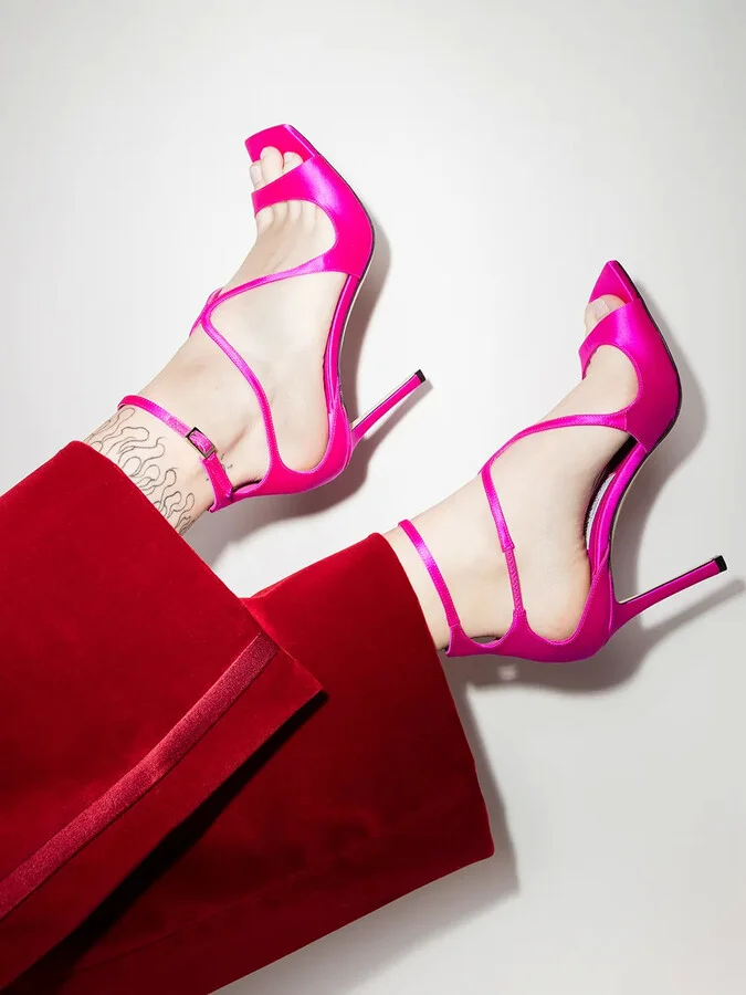 Azia 95mm satin sandals - Image 3