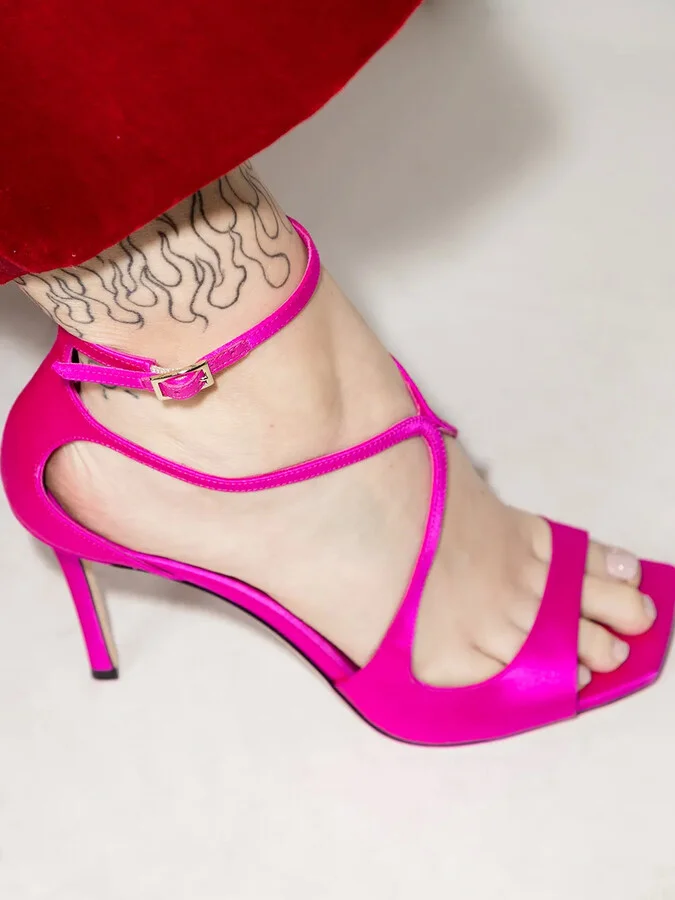 Azia 95mm satin sandals - Image 5