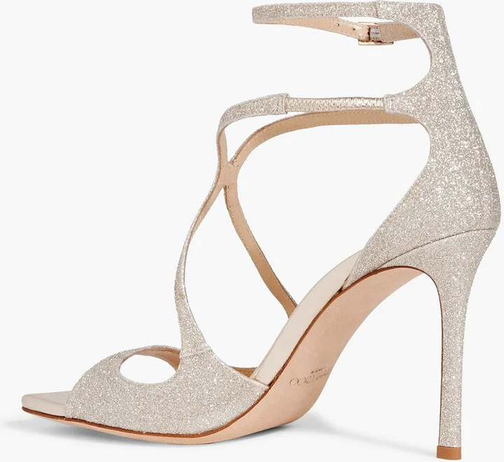 Azia glittered suede sandals - Image 3