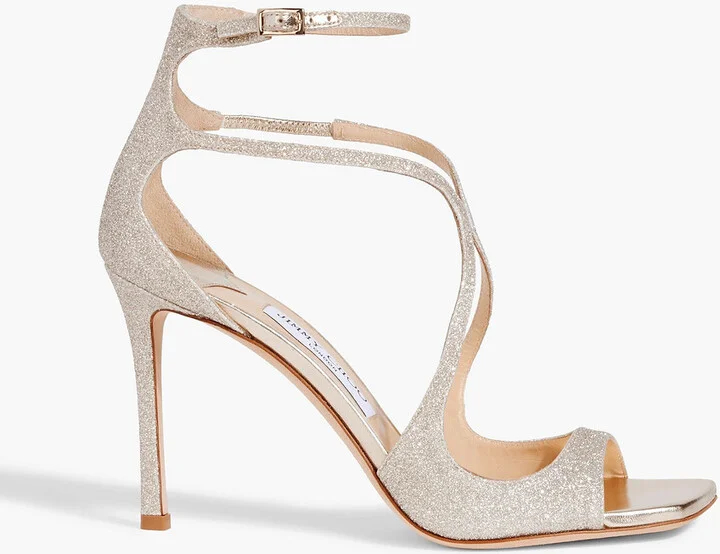 Azia glittered suede sandals