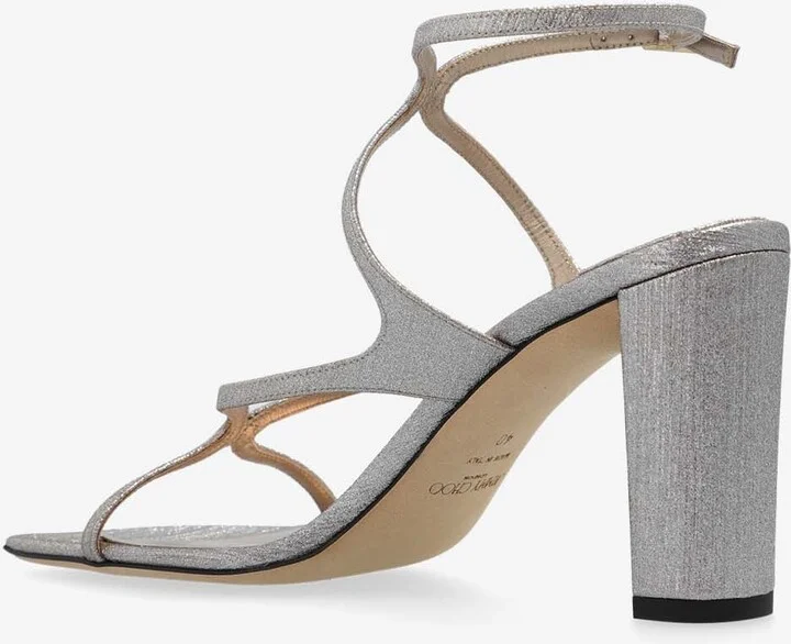 Azie 85 Metallic Leather Sandals - Image 2