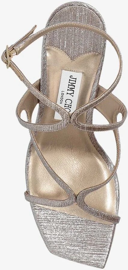 Azie 85 Metallic Leather Sandals - Image 3
