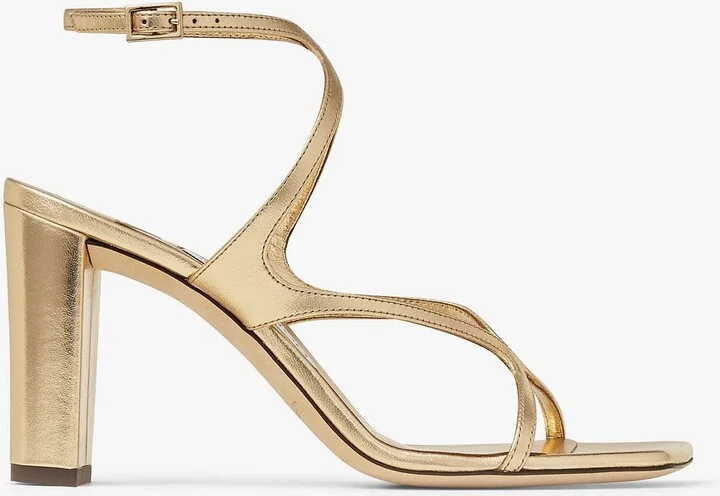 Azie 85 Sandals in Metallic Nappa Leather