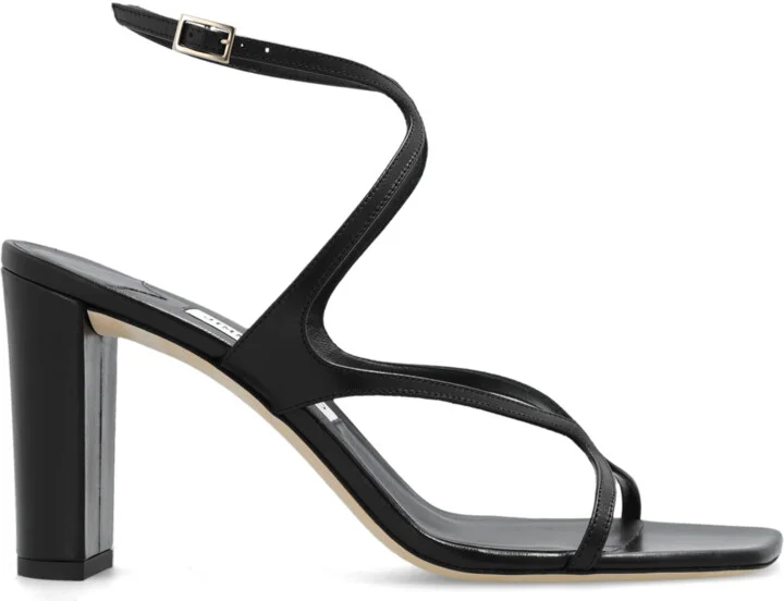 ‘Azie’ Heeled Sandals, , - Black