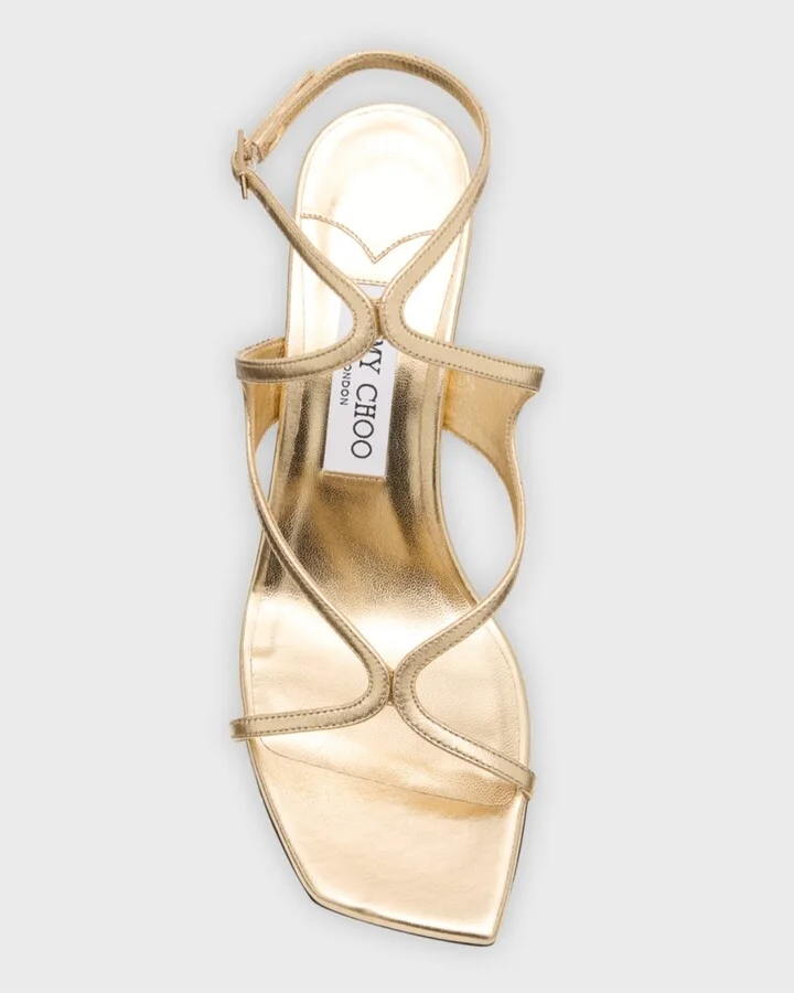 Azie Metallic Ankle-Strap Sandals - Image 8