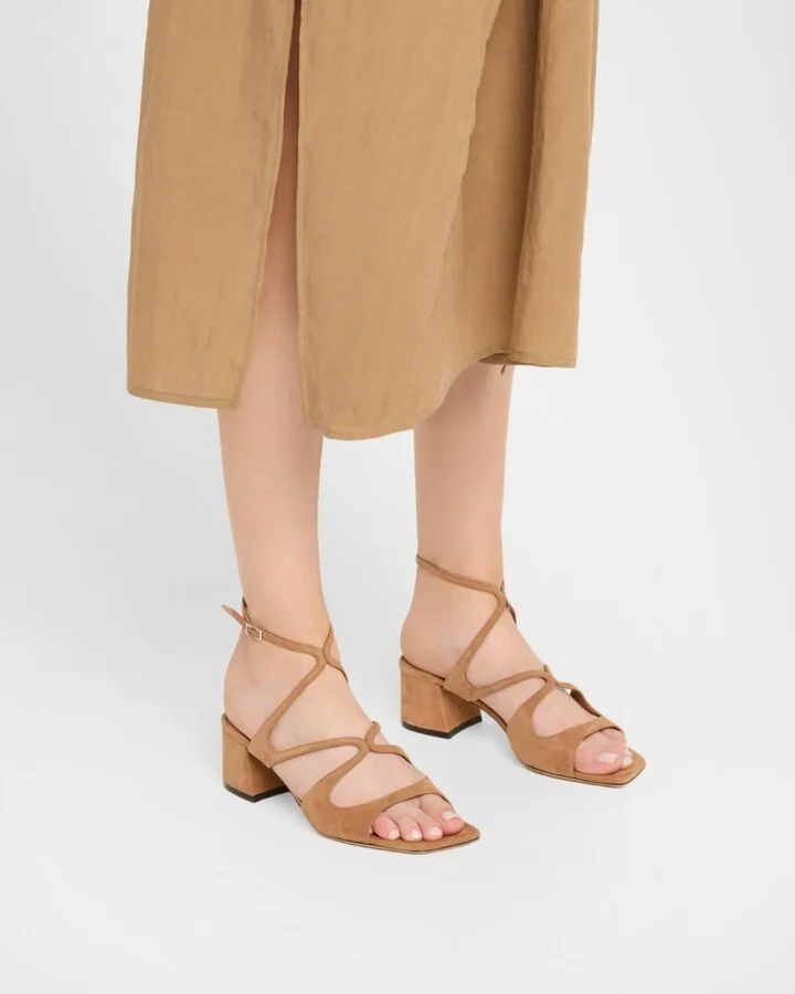 Azilia 45 Suede Strappy Sandals - Image 6