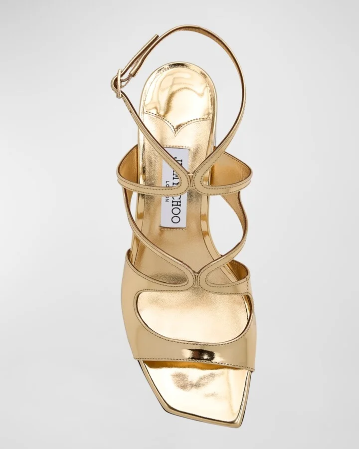 Azilia Strappy Metallic Sandals - Image 3