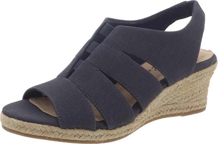 Aziza Womens Canvas Espadrille Wedge Sandals