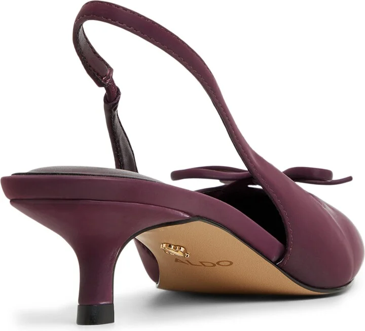 Azizza Slingback Pointed Toe Kitten Heel Pump - Image 2