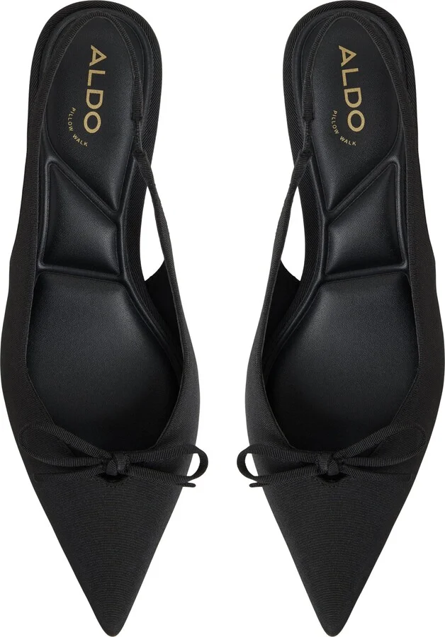 Azizza Slingback Pointed Toe Kitten Heel Pump - Image 10