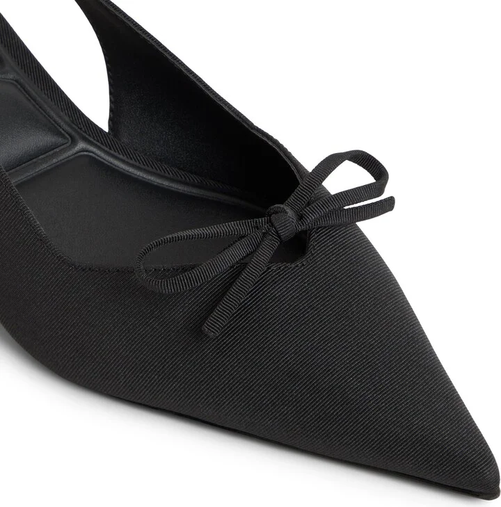 Azizza Slingback Pointed Toe Kitten Heel Pump - Image 11