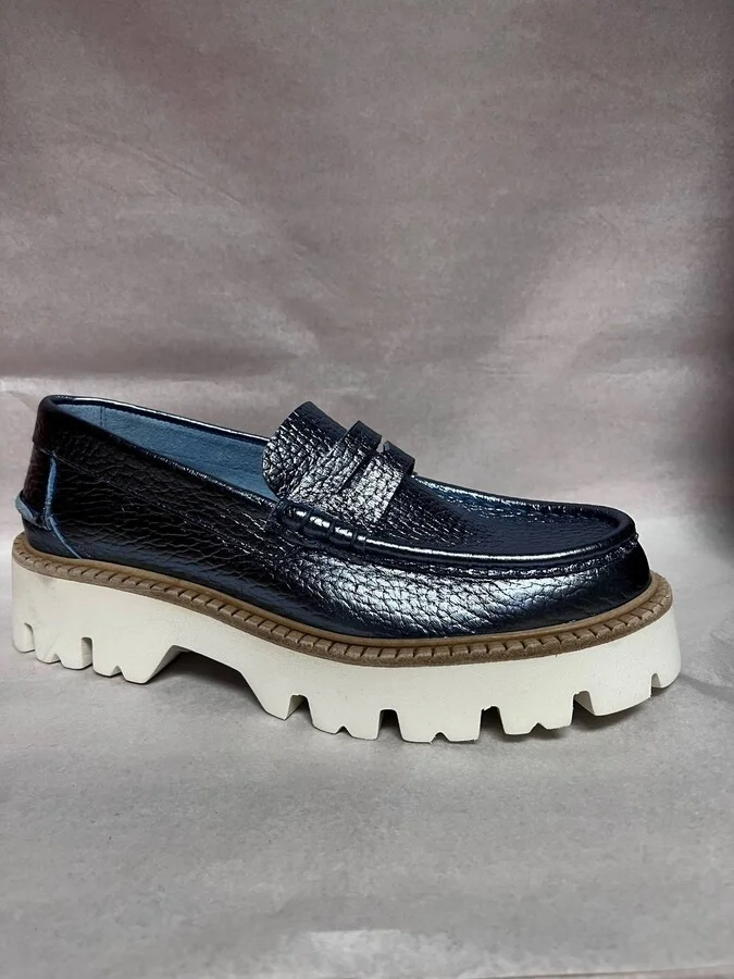 Azure Cervo Lame In Blue