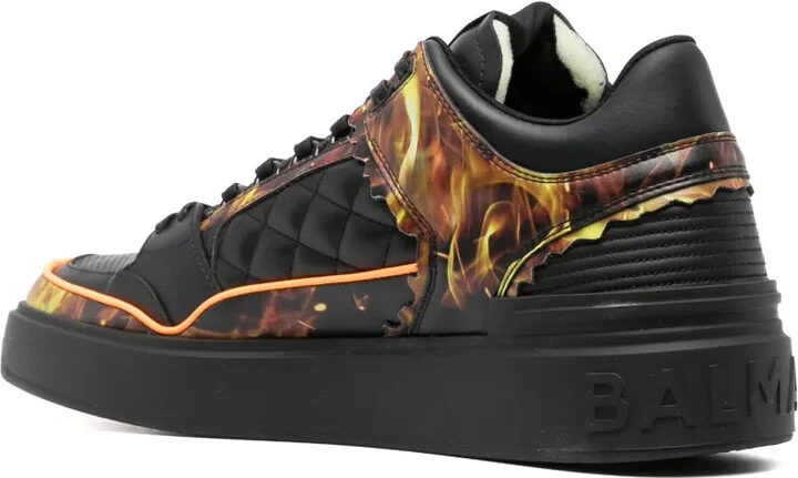 B-Court flame-print leather sneakers - Image 3
