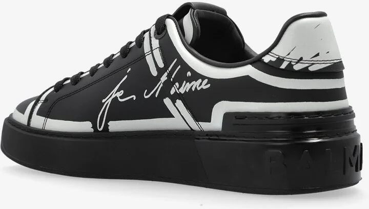 B-Court Leather Low-Top Sneakers - Image 2