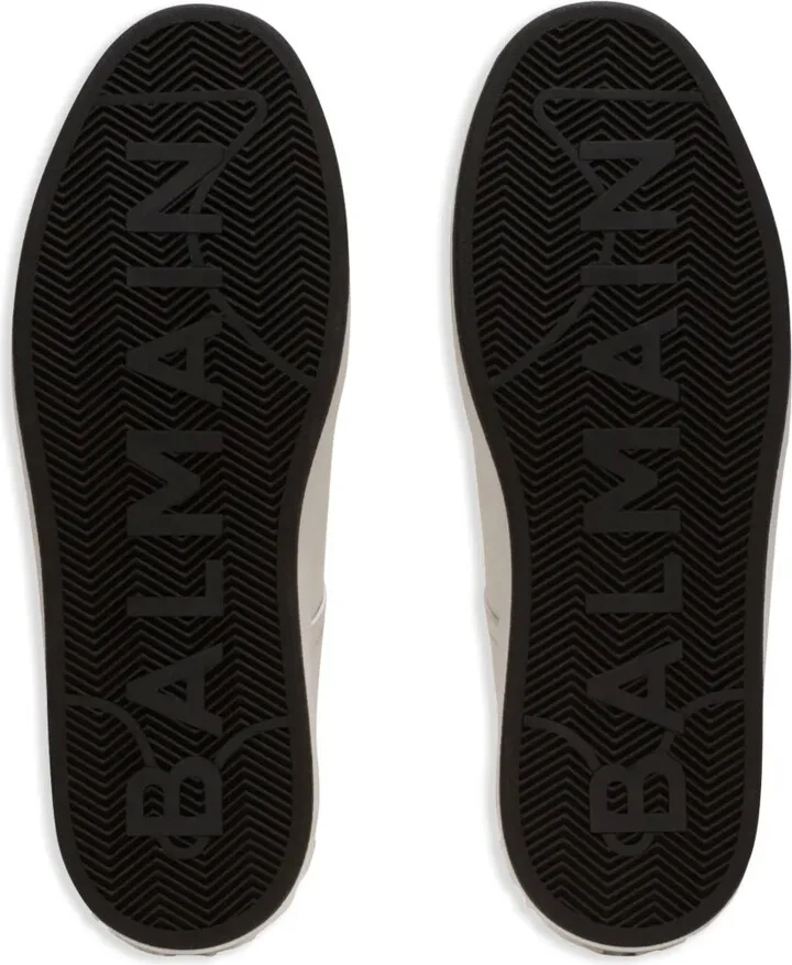 B-Court logo-plaque leather trainers - Image 5