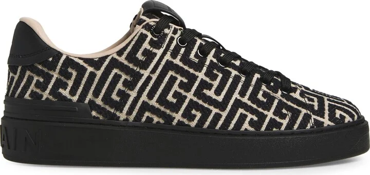 B-Court Monogram Jacquard Low Top Sneaker - Image 3