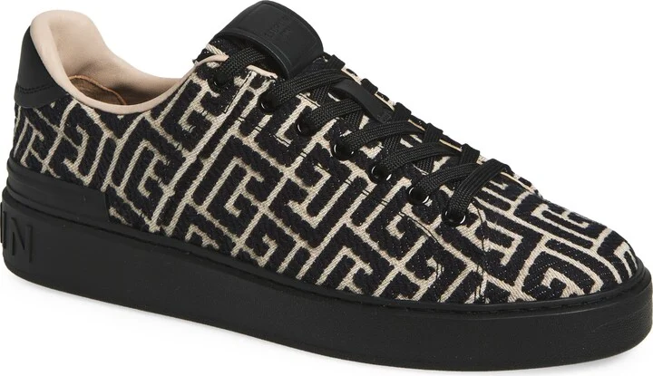 B-Court Monogram Jacquard Low Top Sneaker