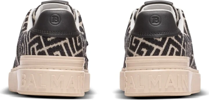 B-Court Monogrammed Canvas Trainers - Image 3