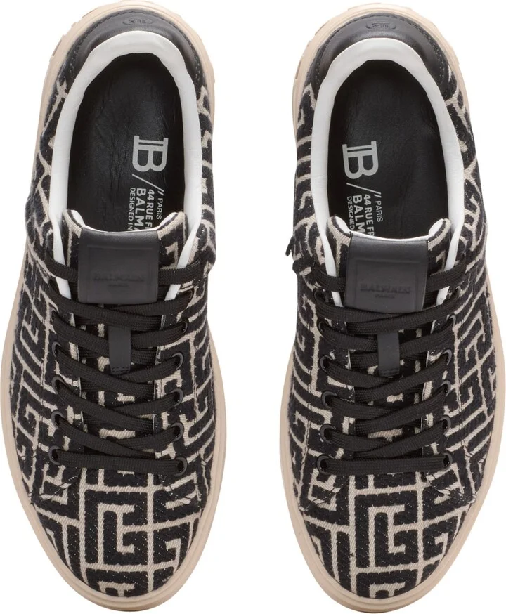 B-Court Monogrammed Canvas Trainers - Image 5