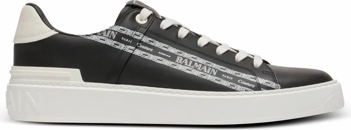 B-Court Printed Calfskin Trainers - Image 4