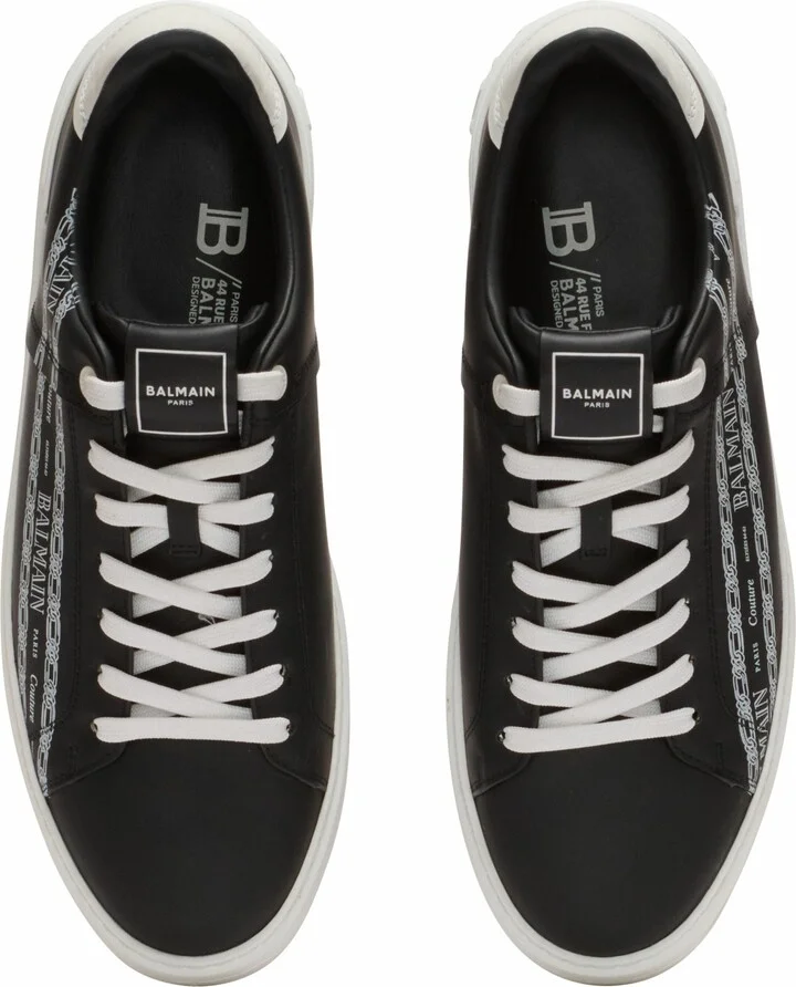 B-Court Printed Calfskin Trainers - Image 5