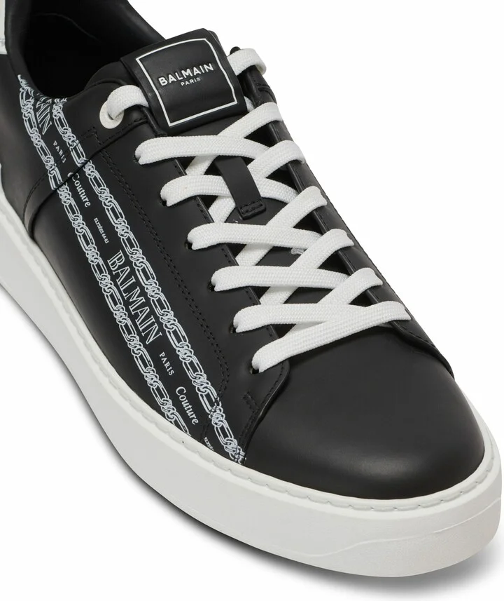 B-Court Printed Calfskin Trainers - Image 7
