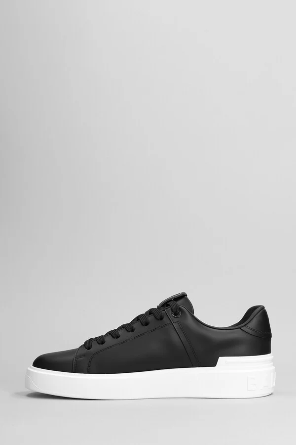 B Court Sneakers In Black Leather - Image 3