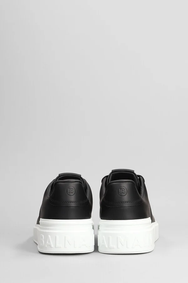 B Court Sneakers In Black Leather - Image 4