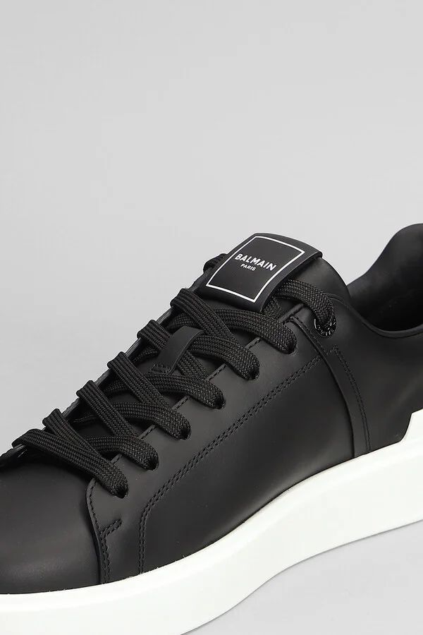 B Court Sneakers In Black Leather - Image 5