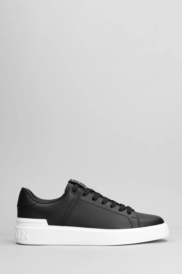 B Court Sneakers In Black Leather
