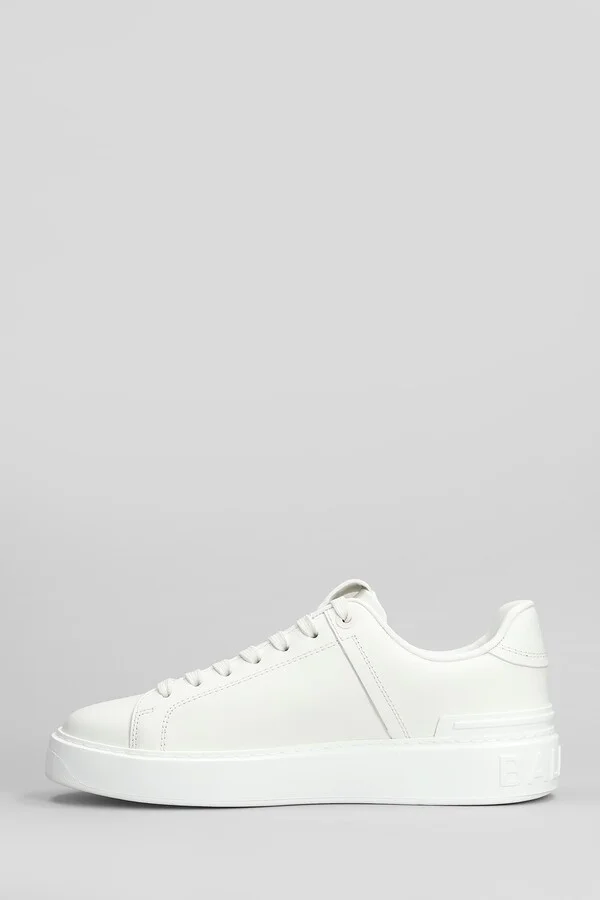 B Court Sneakers In White Leather - Image 2