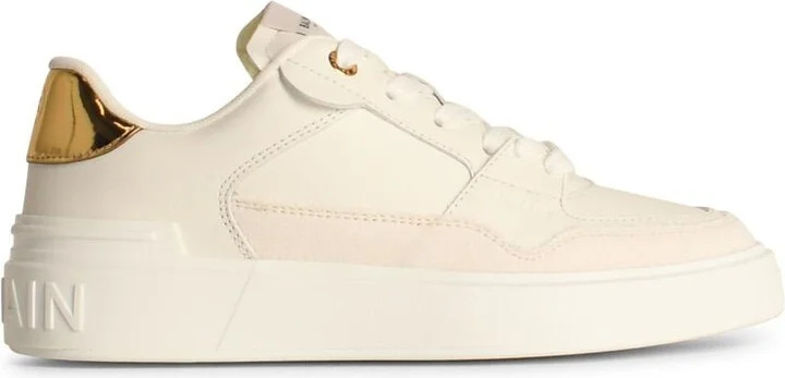 'b-court' White Leather Sneakers